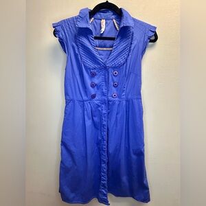 Maeve Royal Blue Button Up Dress